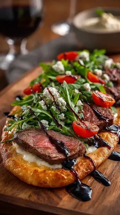 Steak and Arugula Flatbread