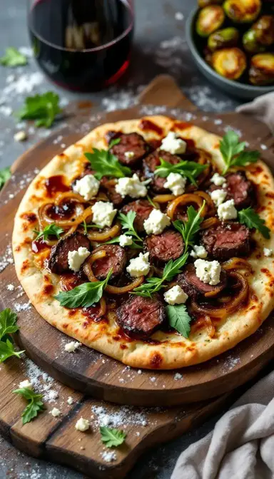 Steak and Gorgonzola Flatbread