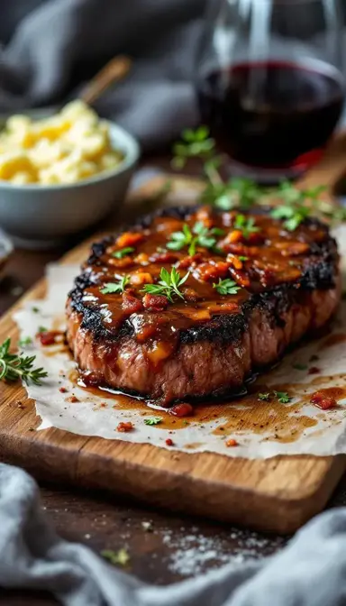Steak with Bacon-Onion Jam: A Symphony of Savory and Sweet