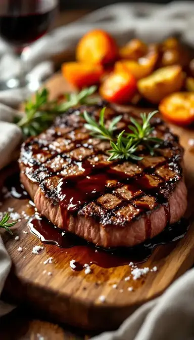 Steak with Balsamic Glaze