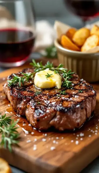 Steak with Roasted Garlic Butter