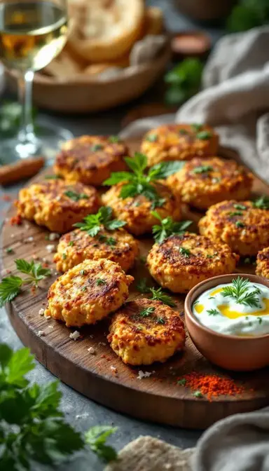 Turkish Style Keftedes with Tzatziki