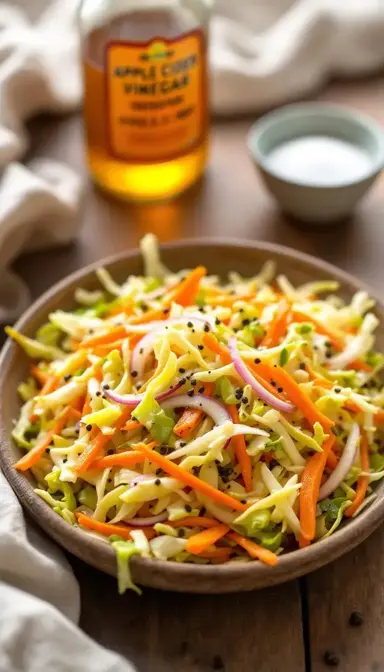 Vinegar based coleslaw