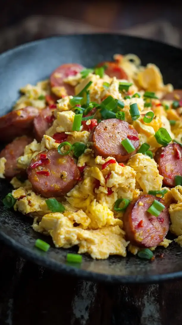 Andouille Sausage and Egg Scramble