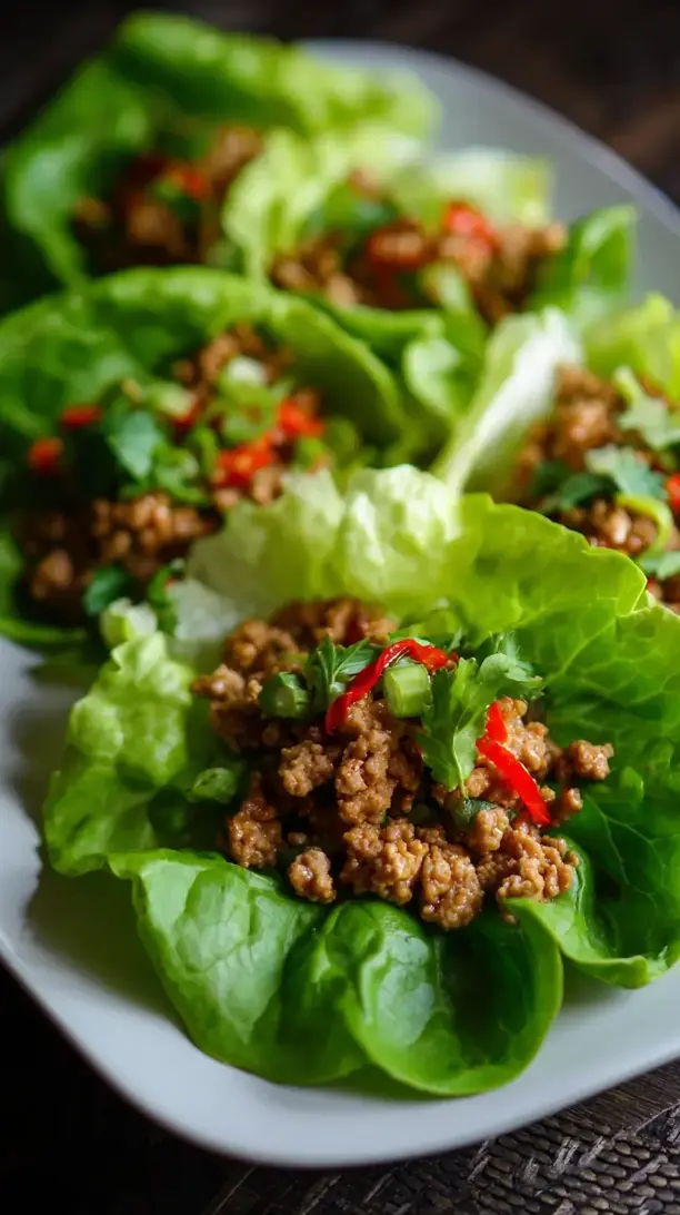 Asian Pork Lettuce Cups