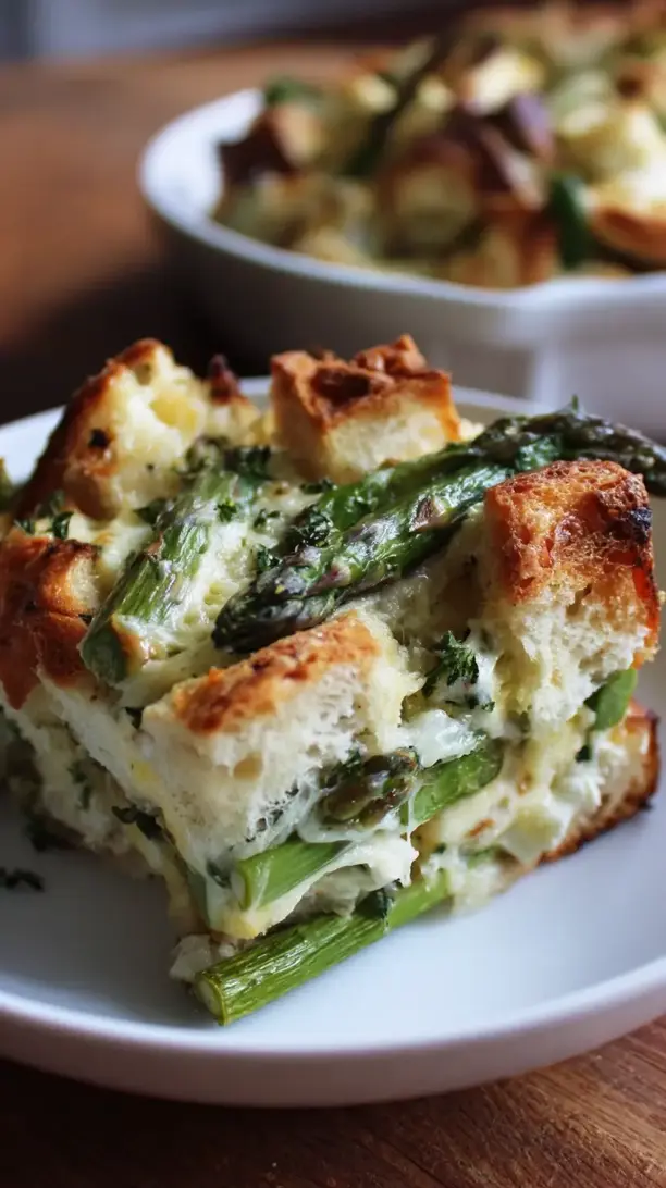 Asparagus and Gruyere Strata