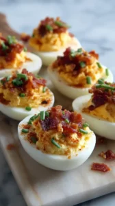Bacon Cheddar Deviled Eggs