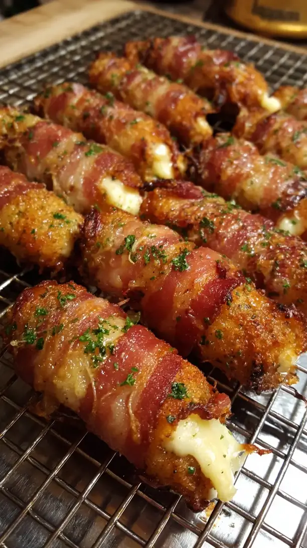 Bacon Wrapped Mozzarella Sticks