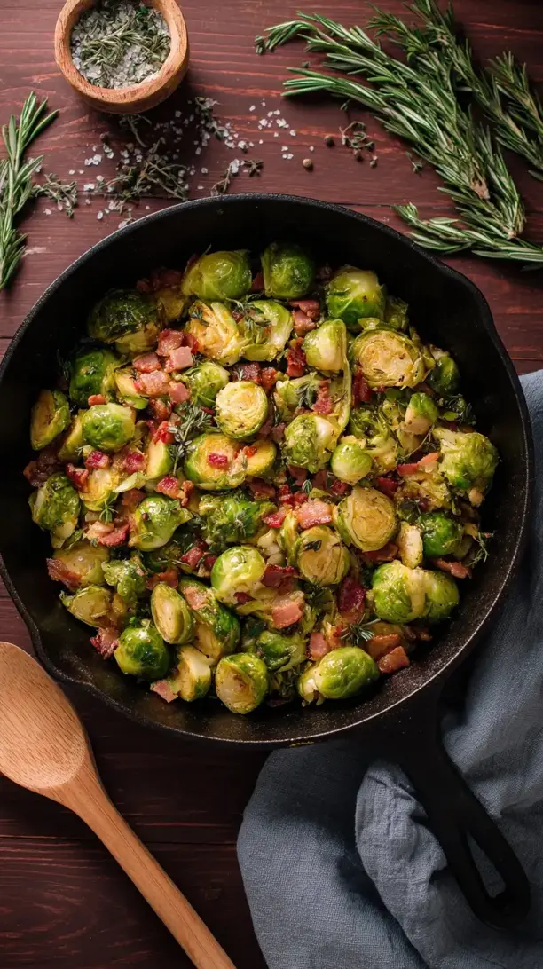 Bacon and Brussels Sprout Skillet