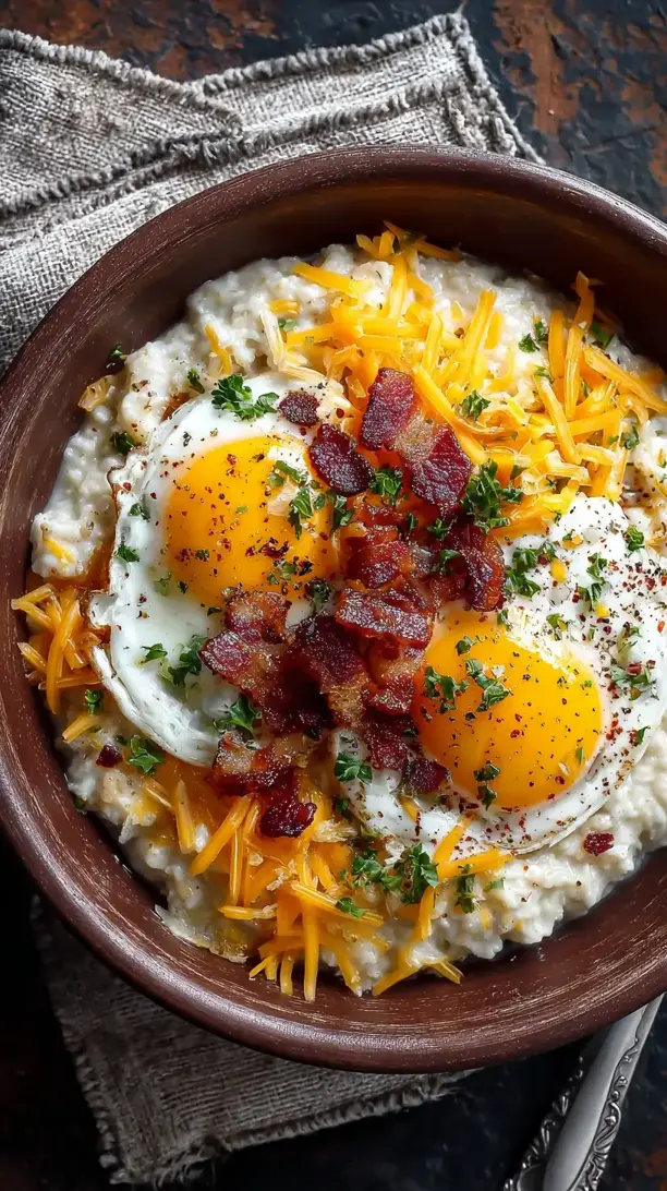 Bacon and Egg Breakfast Oatmeal