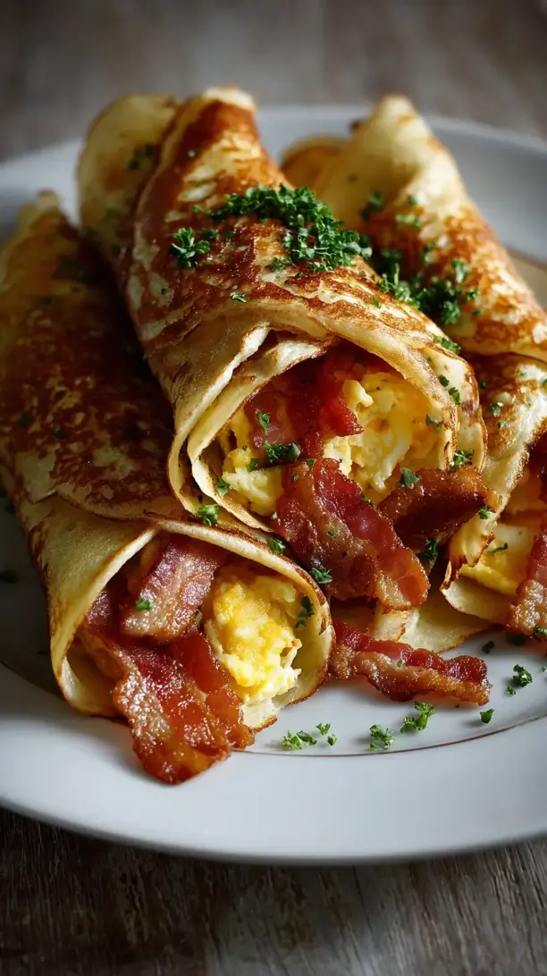 Bacon and Egg Crepes