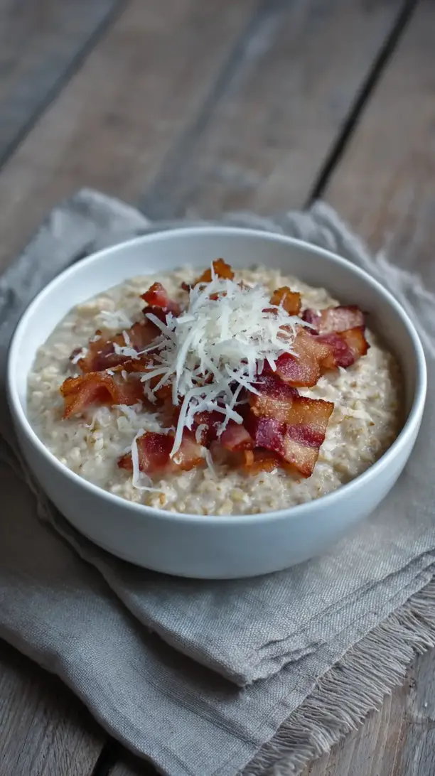 Bacon and Gruyere Oatmeal