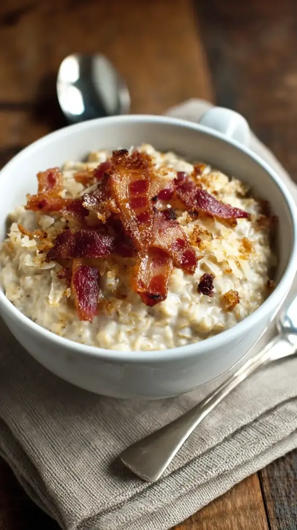 Bacon and Parmesan Oatmeal