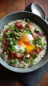 Bacon And Scallion Oatmeal