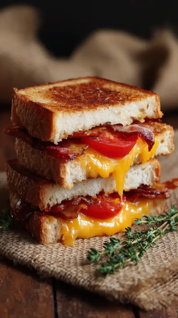 Bacon and Tomato Grilled Cheese