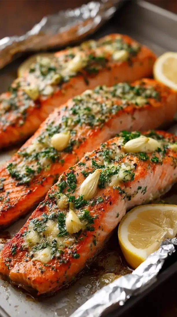 Baked Garlic Butter Salmon