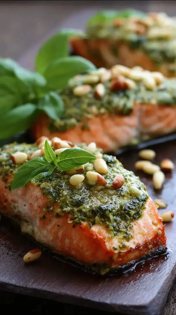 Baked Pesto Salmon