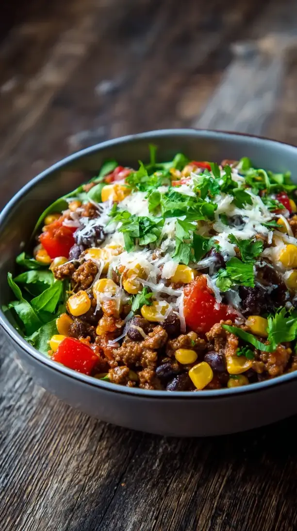 Beef and Bean Burrito Bowl