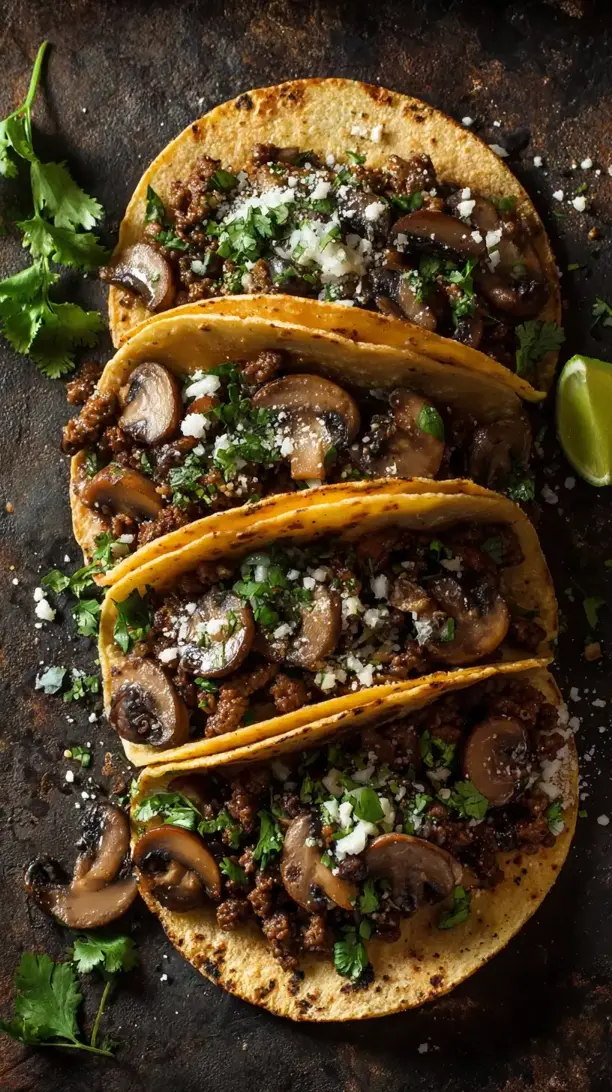 Beef and Mushroom Tacos