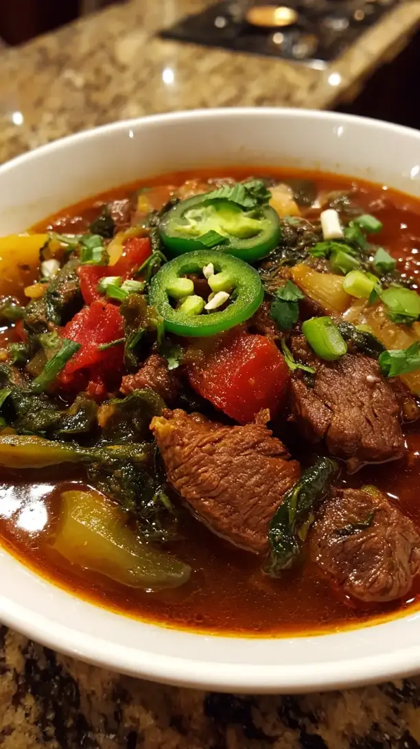 Beef and Poblano Pepper Stew