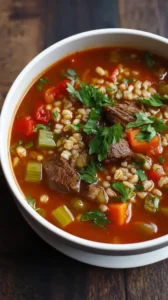 Beef And Vegetable Barley Soup