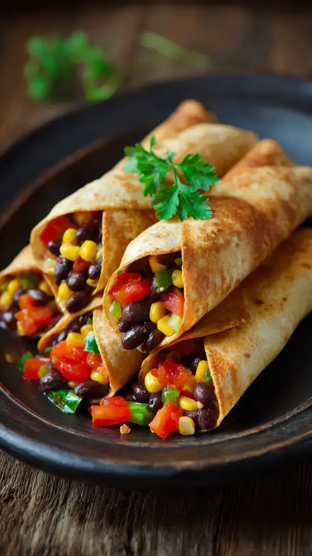 Black Bean and Corn Crepes