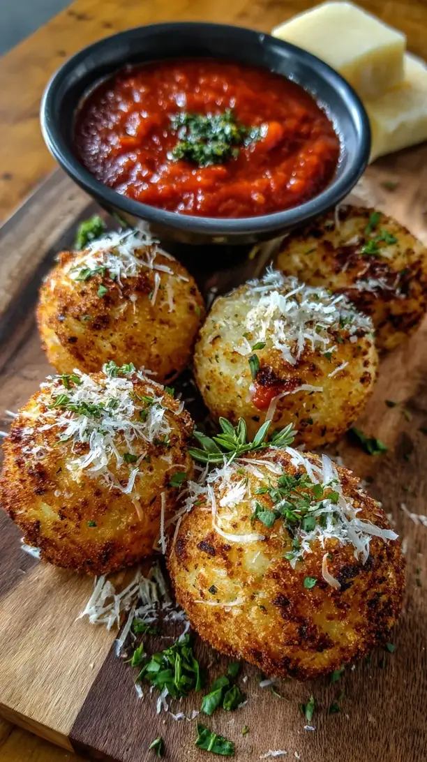 Breakfast Arancini with Marinara