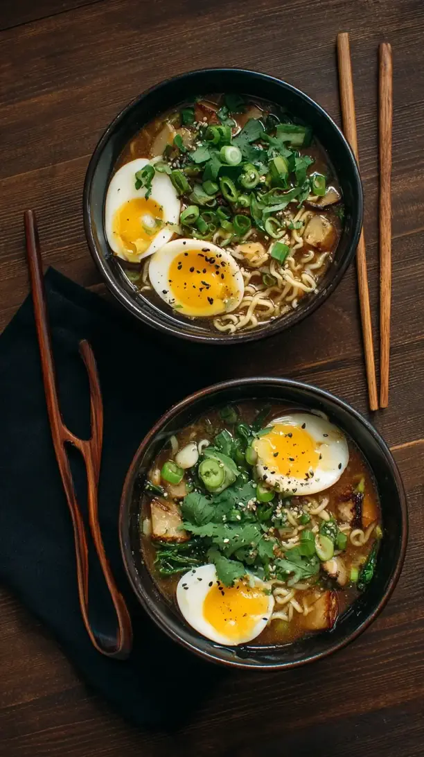 Breakfast Ramen with Soft Boiled Egg