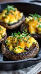Breakfast Stuffed Portobello Mushrooms