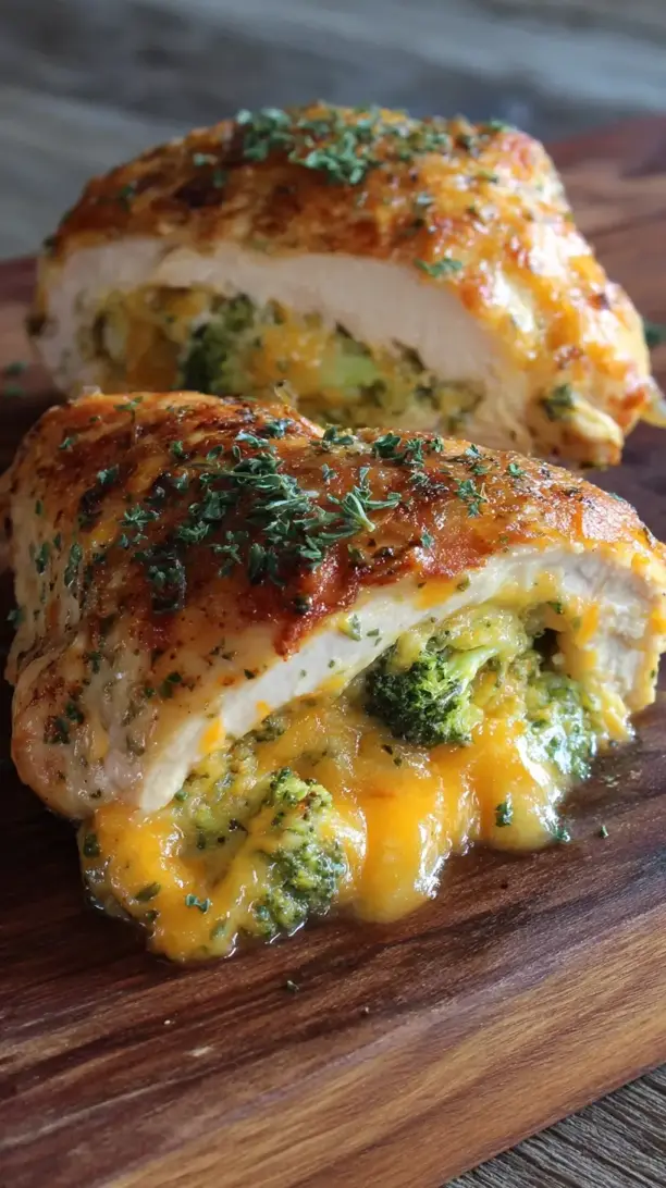 Broccoli Cheese Stuffed Chicken