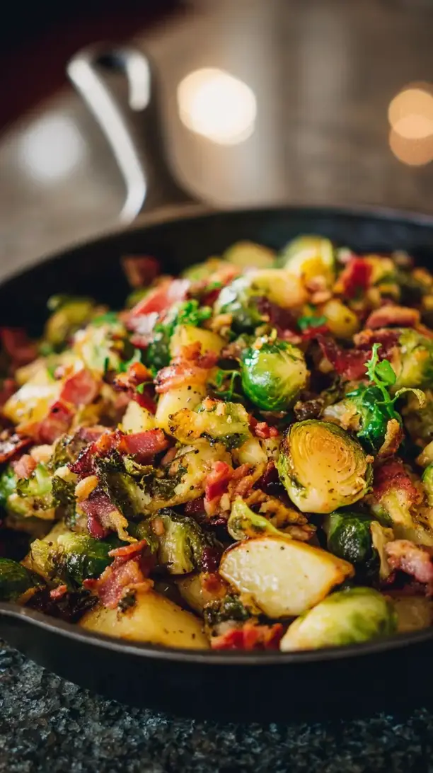Brussels Sprout and Bacon Hash