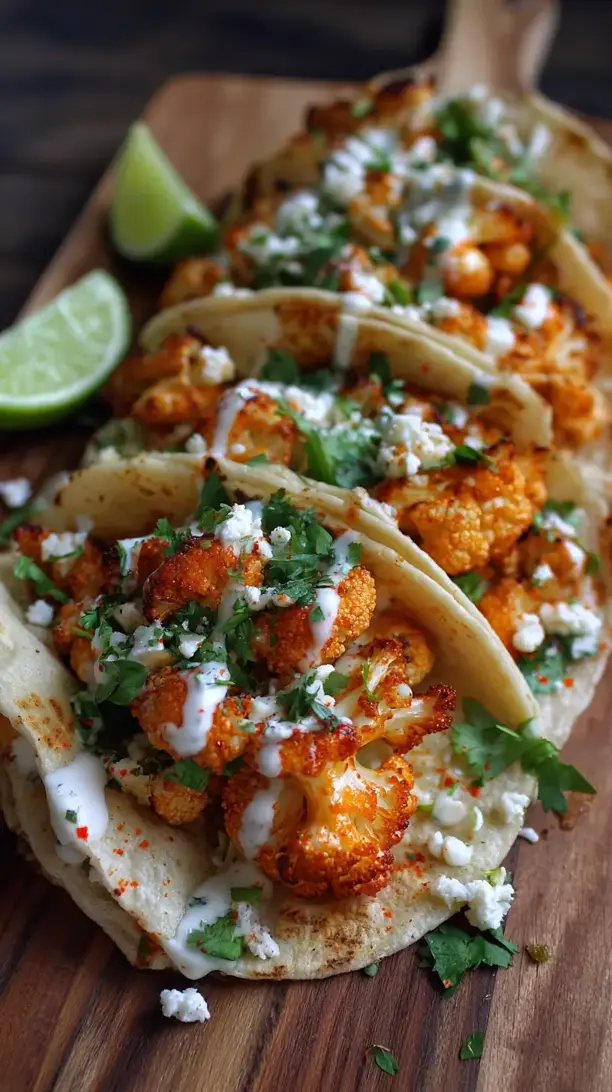 Buffalo Cauliflower Tacos