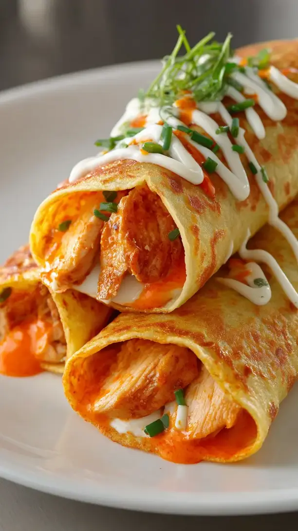 Buffalo Chicken Crepes