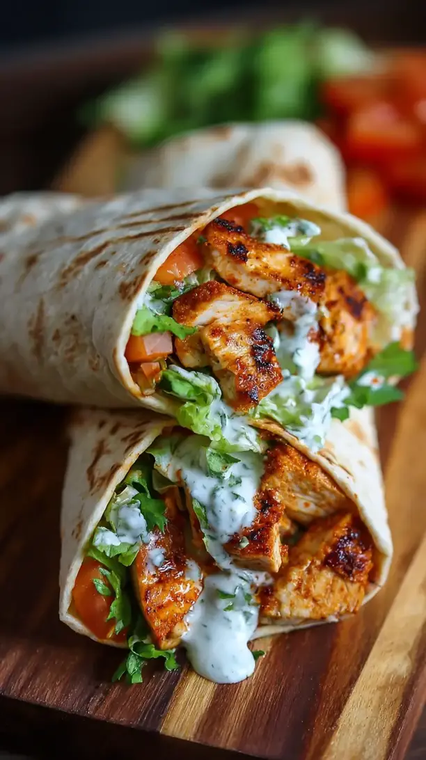 Buffalo Ranch Chicken Wraps