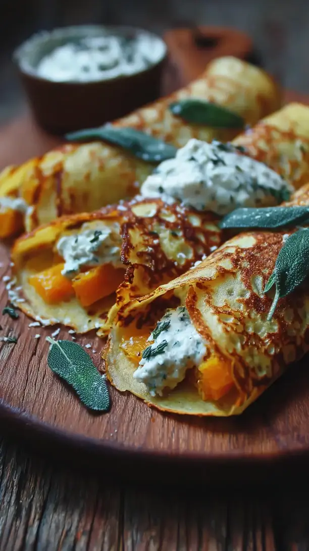 Butternut Squash and Sage Crepes