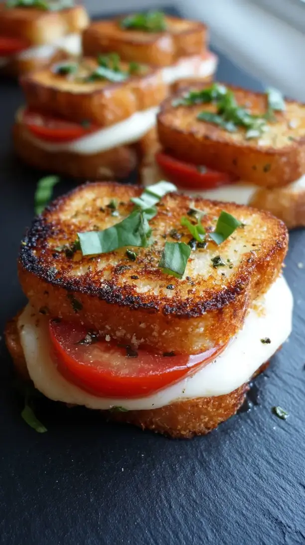 Caprese Grilled Cheese Bites