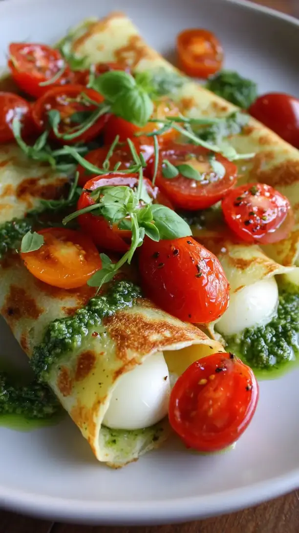 Caprese Pesto Crepes