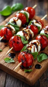 Caprese Skewers With Balsamic