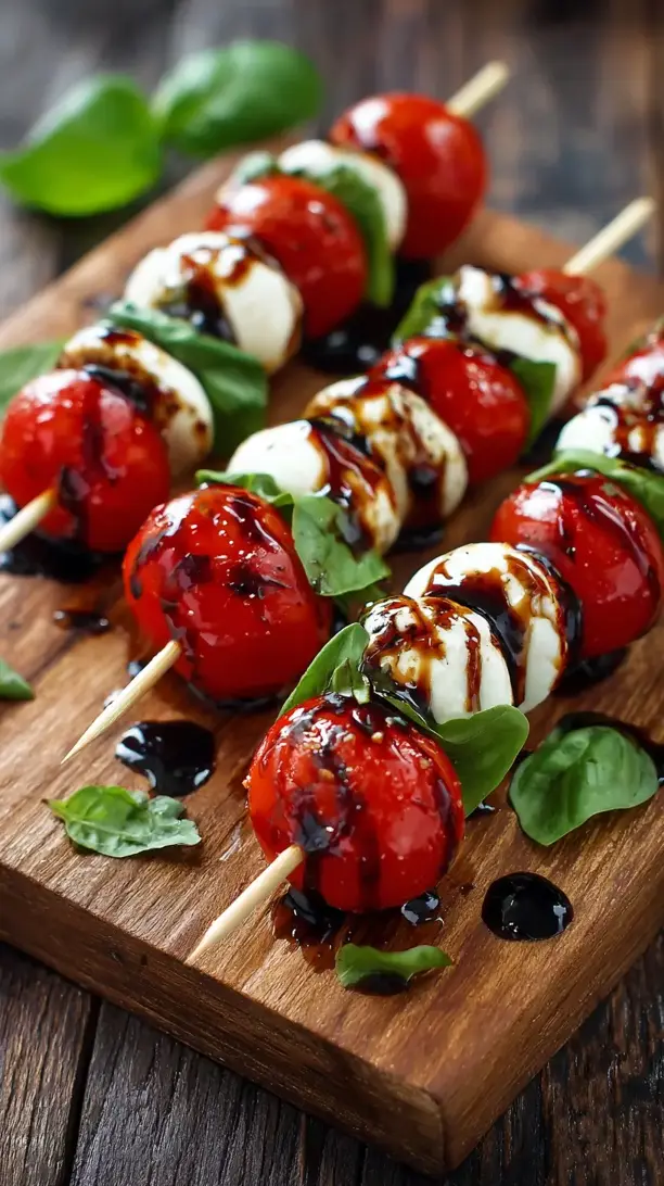Caprese Skewers with Balsamic