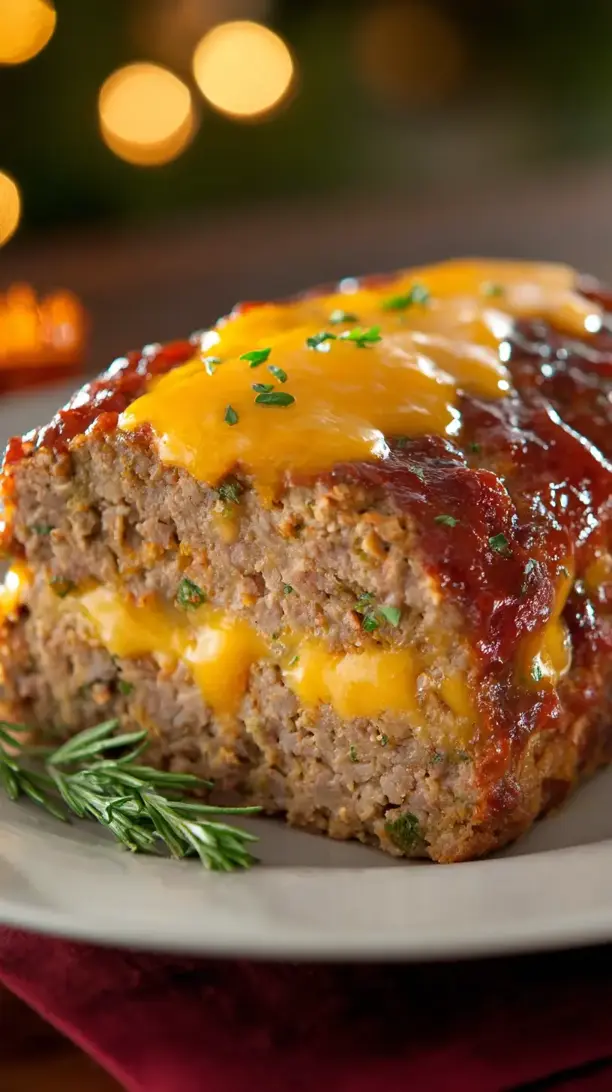 Cheddar Stuffed Meatloaf