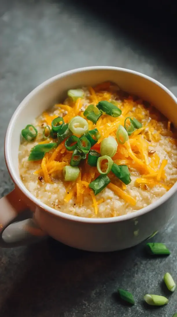 Cheddar and Green Onion Oatmeal