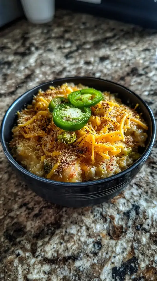 Cheddar and Jalapeno Oatmeal