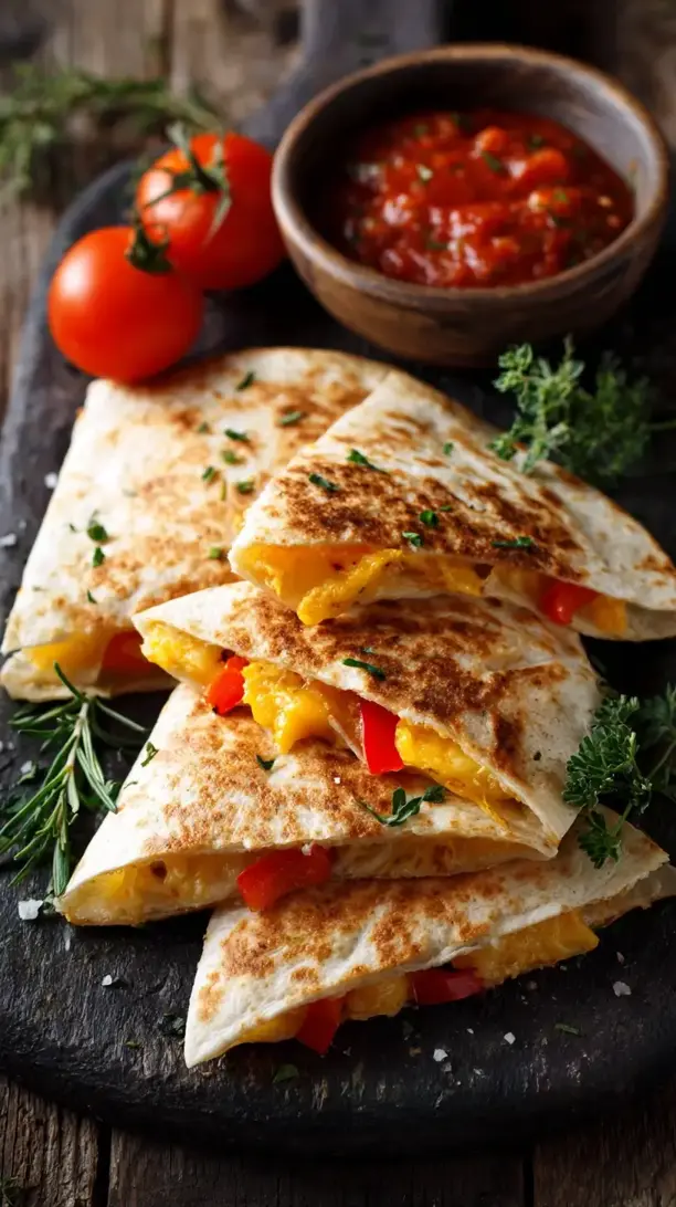 Cheese Quesadilla Triangles