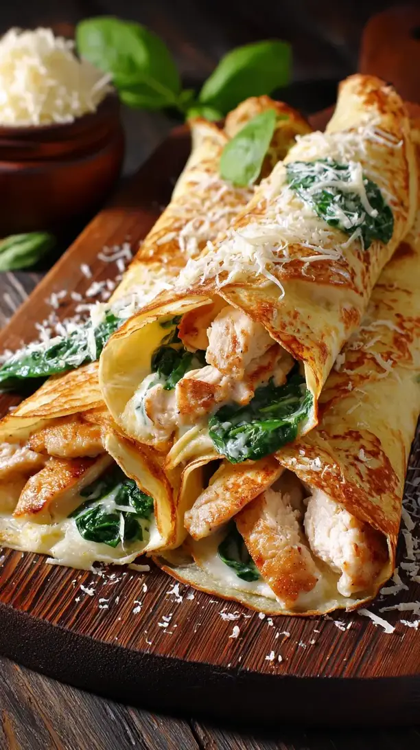 Chicken Caesar Crepes