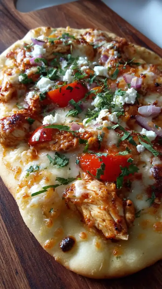 Chicken Naan Pizza