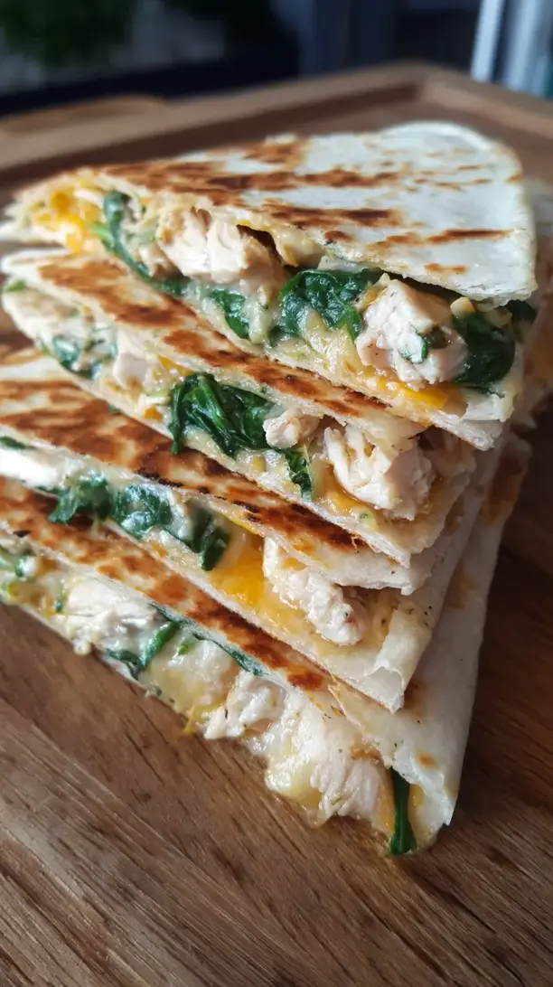 Chicken and Spinach Quesadilla