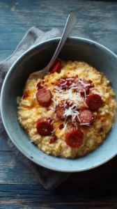 Chorizo And Cheese Oatmeal