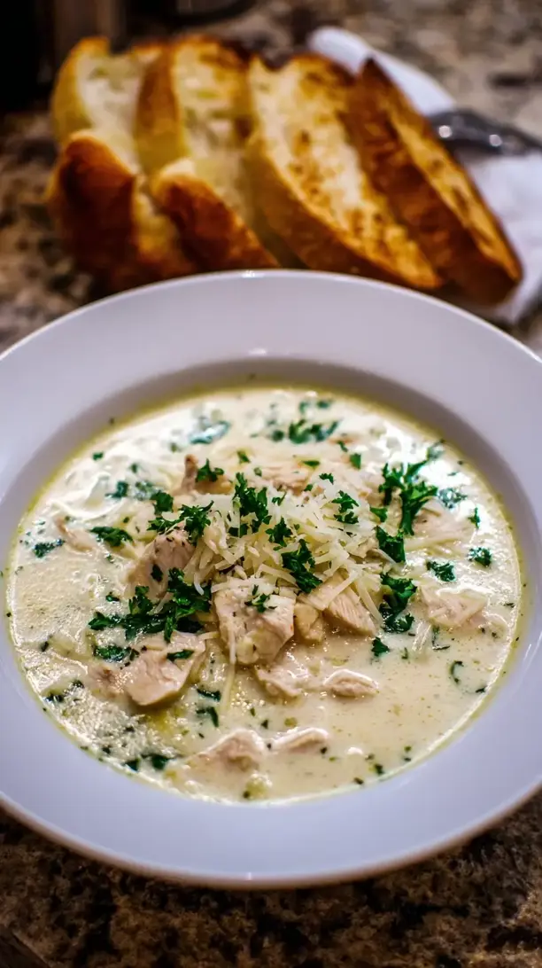 Creamy Chicken Alfredo Soup