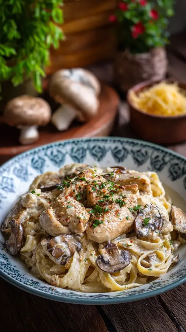 Creamy Chicken and Mushroom Pasta