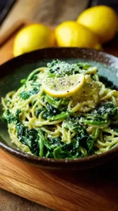 Creamy Lemon Spinach Pasta